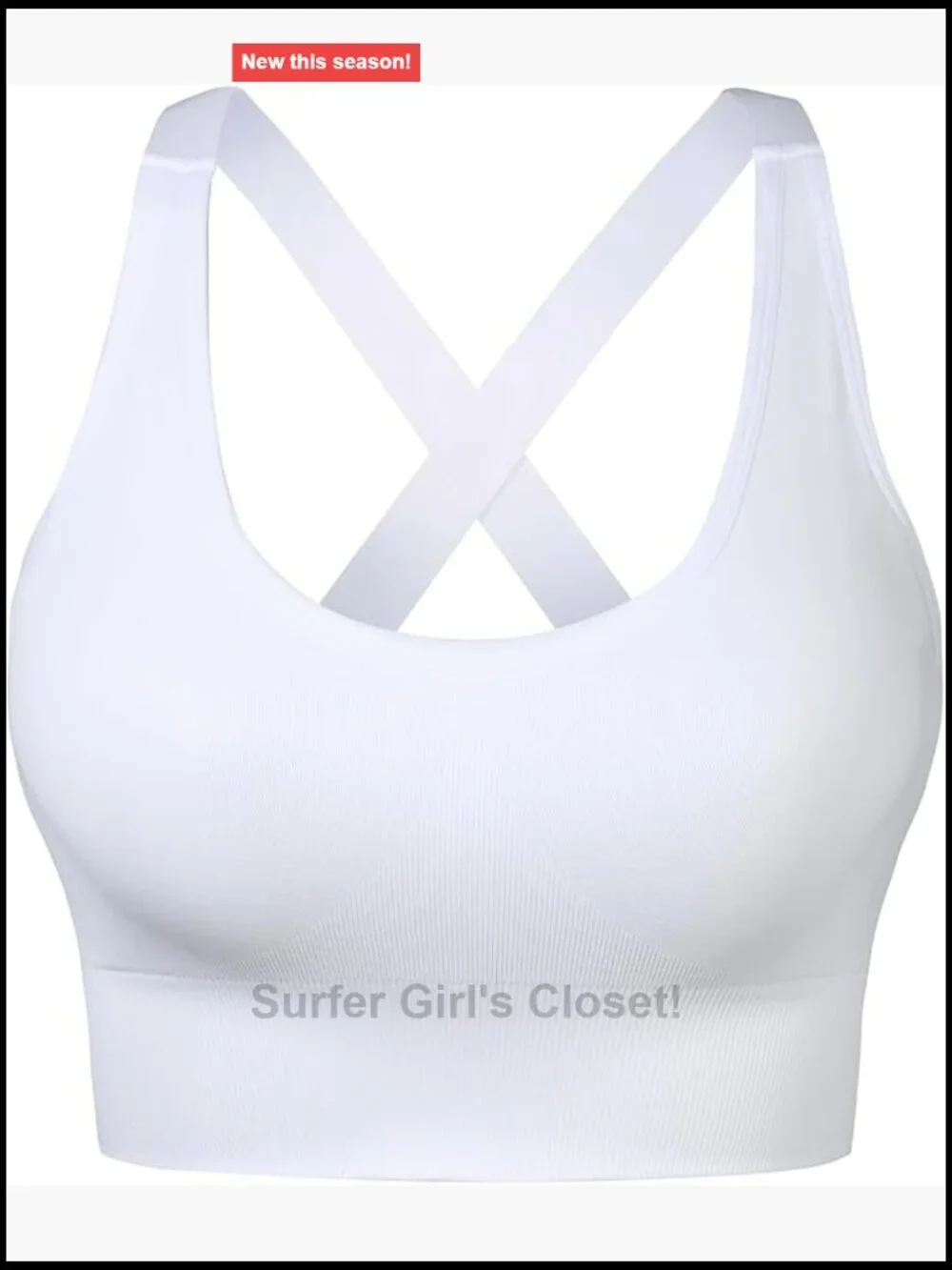 Unpadded Medium Support Criss Cross Back Strappy Sports Bra Workout Top